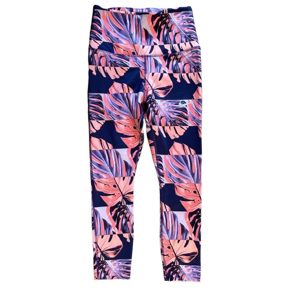 Nike Running Tights Womens XS Pink Purple Tropical Monstera Leaf Dri-FIT Legging